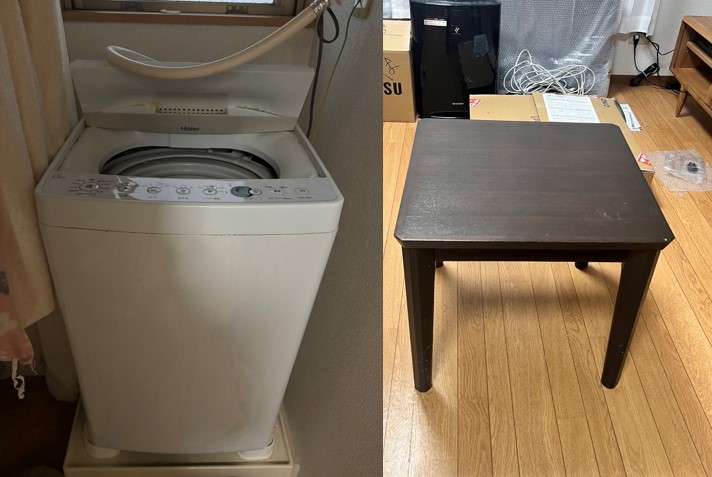 名古屋市南区A様の洗濯機、こたつ、空気清浄機、IHクッキングヒーターの処分画像